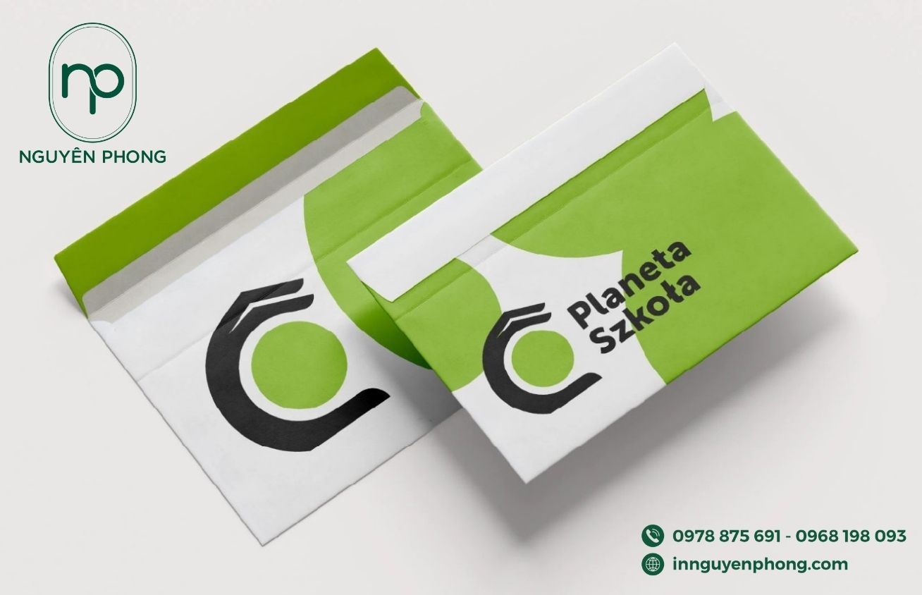 Logo giáo dục in trên phong bì